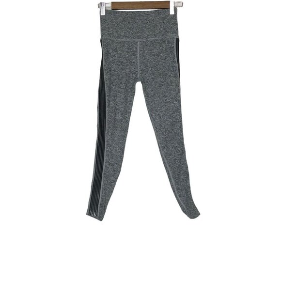 Beyond Yoga Gray & Black Spacedye Mesh Side Panel High Rise Leggings Size Medium - Picture 1 of 8